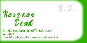 nesztor deak business card